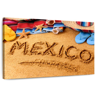 Tergel, Mexique, plage, sable, écriture