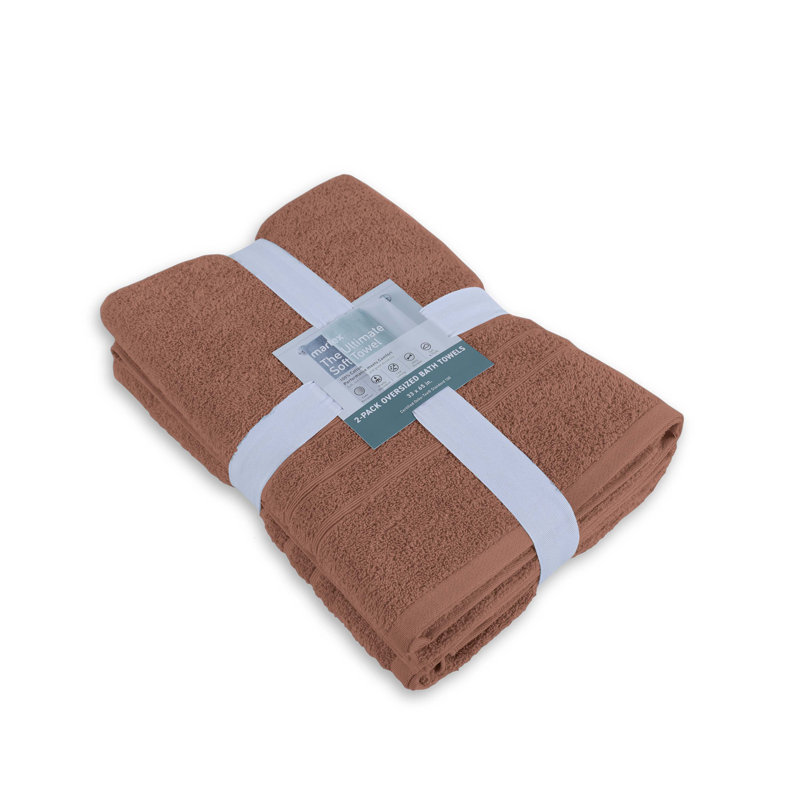 Martex Ultimate 2 Pack Bath Sheet Terracotta Towel Set, Terracotta