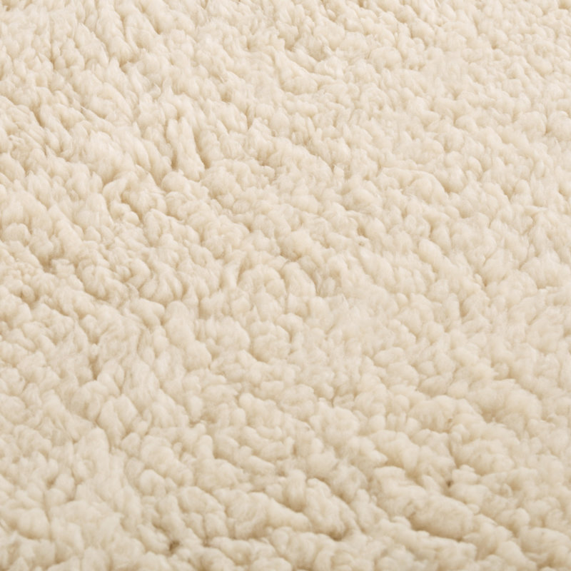  Housse de coussin en sherpa doux - Housse de coussin en sherpa en polyester doux et confortable, Ivoire