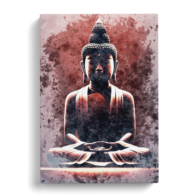 XV1022-5040X Virtuous Buddha - Print, Wrapped Canvas, 50cm H x 35cm W, No Matte