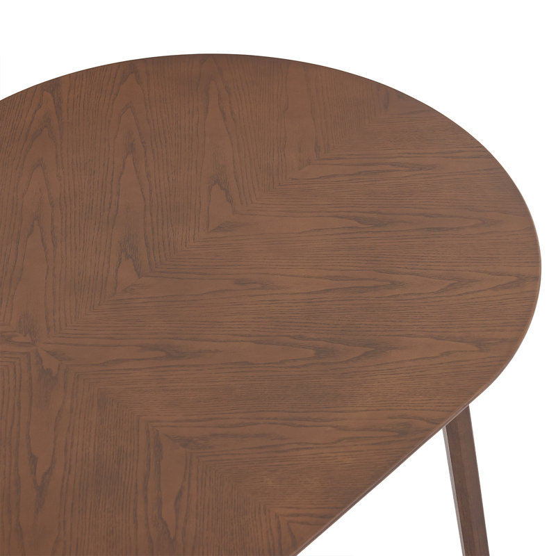Birchstone Round Edge Oval Dining Table, Walnut