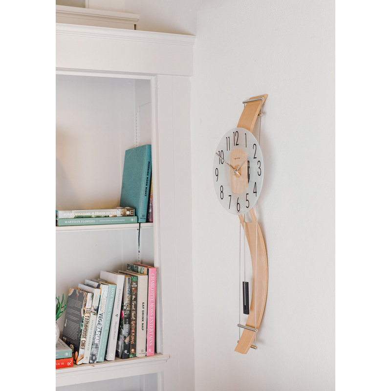 Kennington Wood Pendulum Wall Clock, Beech