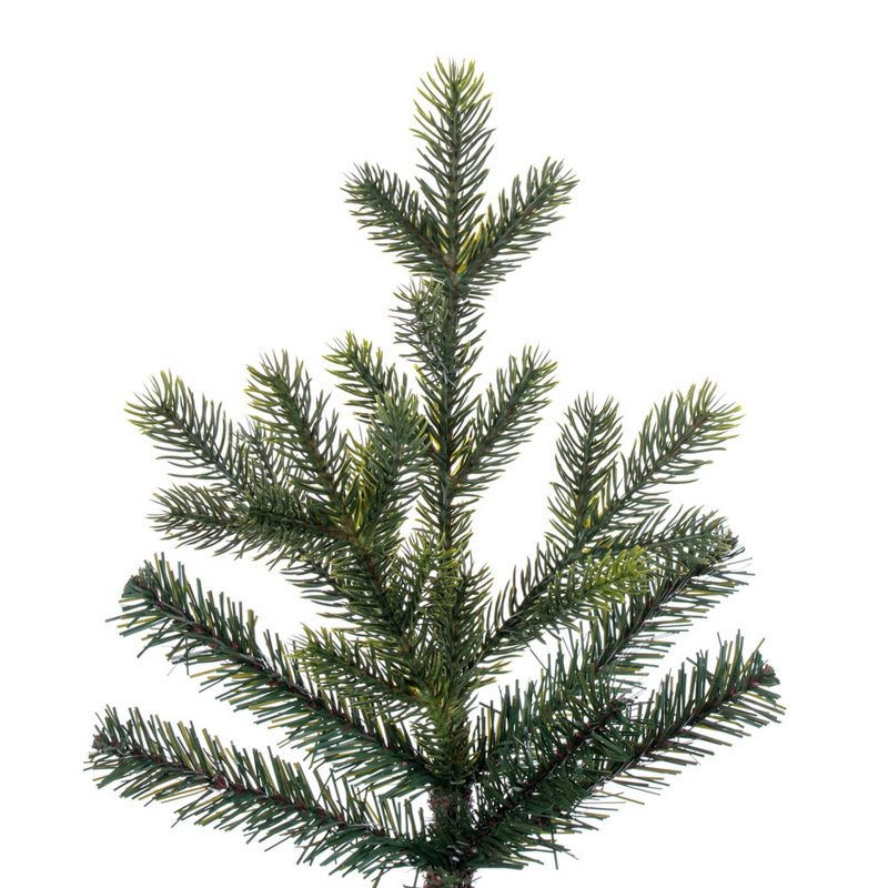 Vickerman 12' x 72" Slim Welch Fraser Fir Artificial UnLit Christmas Tree with 8626 Realistic Blend of PE/PVC Tips, Metal Hinged Branches, Folding Metal Tree Stand