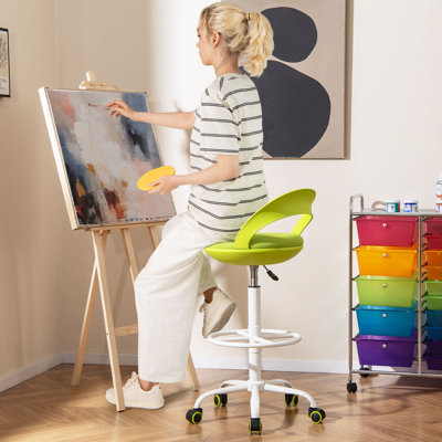 Fauteuil de bureau à roulettes Gymax