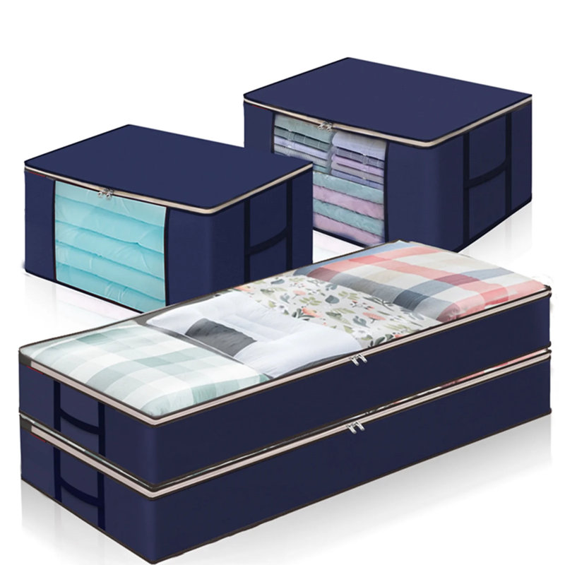 Rangement pour vêtements, sac de rangement pour couverture pliable (ensemble de 4)