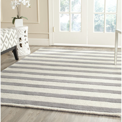 Abington Striped Wool Hand Tufted Area Rug