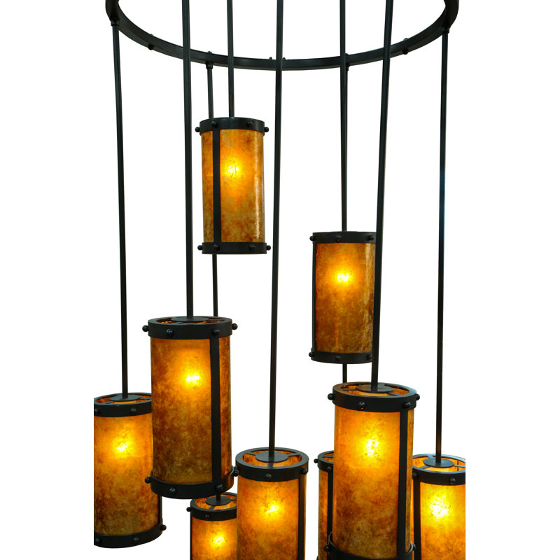 9 - Light Dimmable Tiered Chandelier