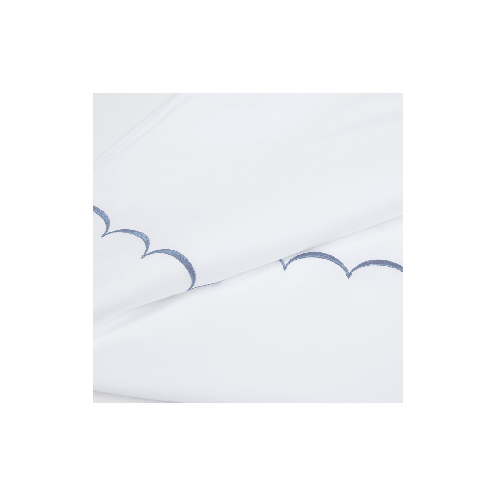 Camillo Sateen Sheet Set, Queen Sheet Set + Fitted Sheet + 2 Pillowcases, Blue
