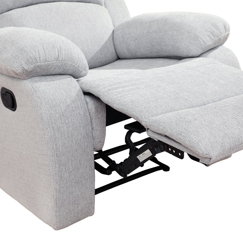 Fauteuil inclinable manuel en tissu 35 po, Light Grey