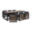 Pawni Teak 6 - Person Rectangular Outdoor Dining Set with Custom Cover