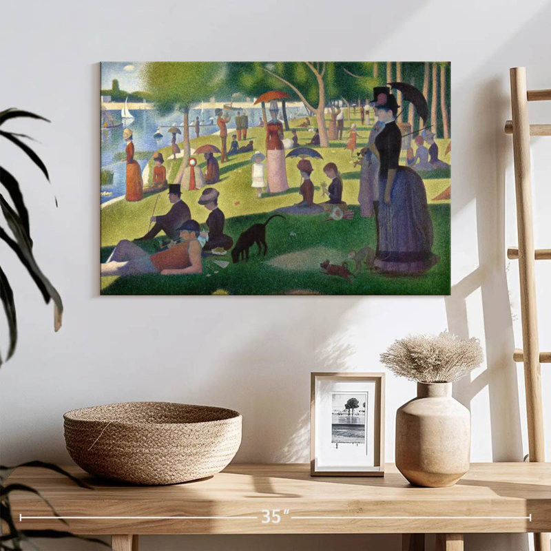 Leisha un dimanche sur la Grande Jatte, H 16 po x l 24 po