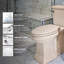 Siège de toilette allongé à fermeture lente avec charnières réglables et retrait facile en bois moulé, taille standard-52989294