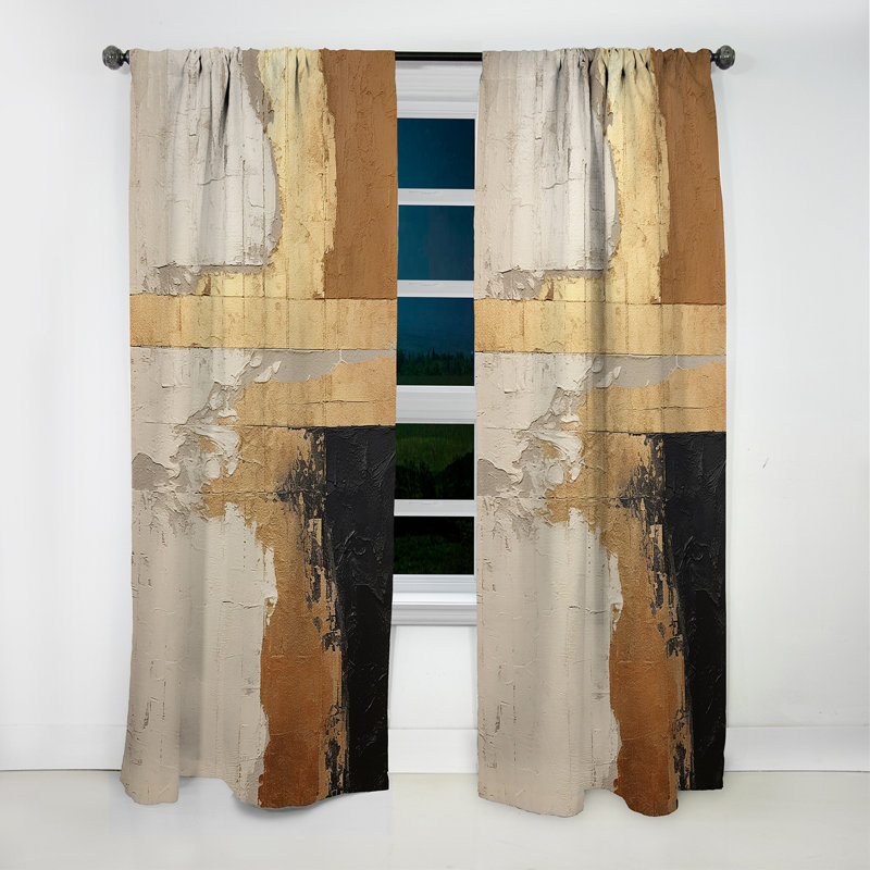 Silvie - Collages Curtain - Blackout Abstract Curtain - 1 Panels, 52" W x 90" L
