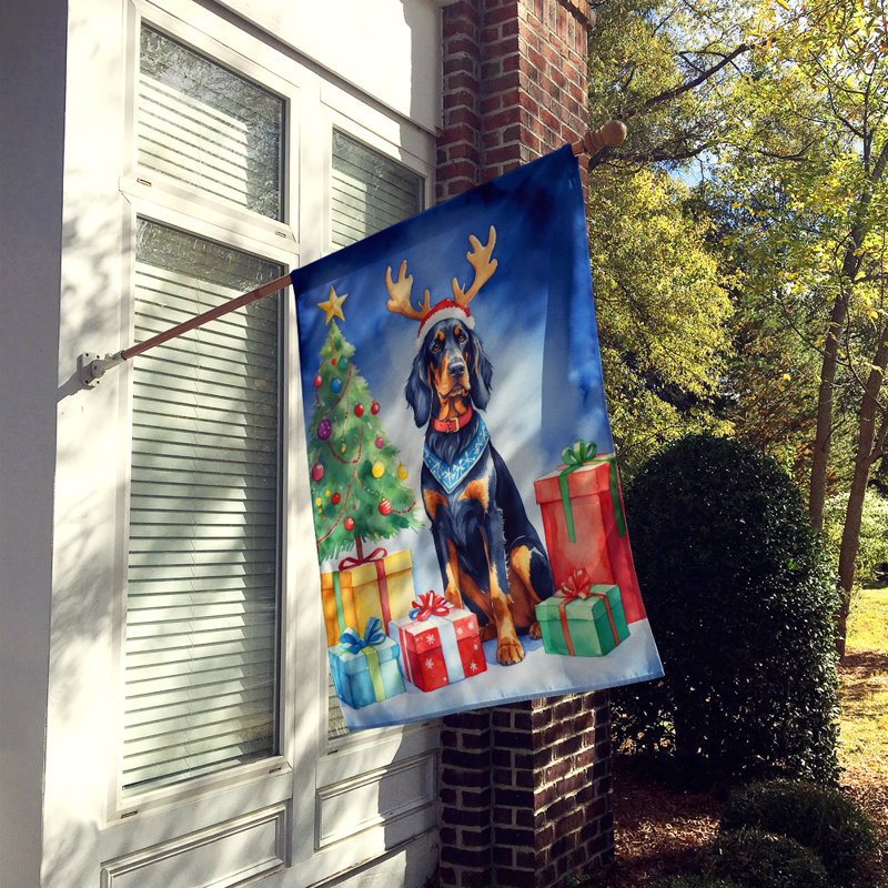 Drapeau de Noël maison de renne, Setter Gordon