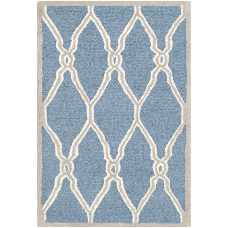 Cannen Hand Tufted Wool Geometric Rug, Rectangle 2' x 3'