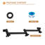 Extension de bras de douche réglable 16 po noir mat