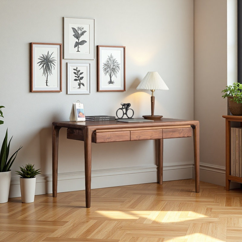 Bureau de style nordique minimaliste, H 29,53 po x l 55,12 po x P 23,62 po