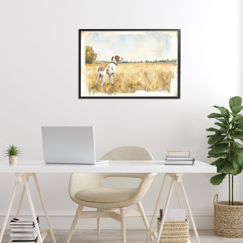 Giclée encadrée, dessin par Petal Prints Design, H 16 po x l 24 po, Giclée encadrée noir minuit