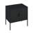 Ava 24" Modern Stainless Steel Accent Cabinet with 2 Adjustable Shelves in Black-1577528237