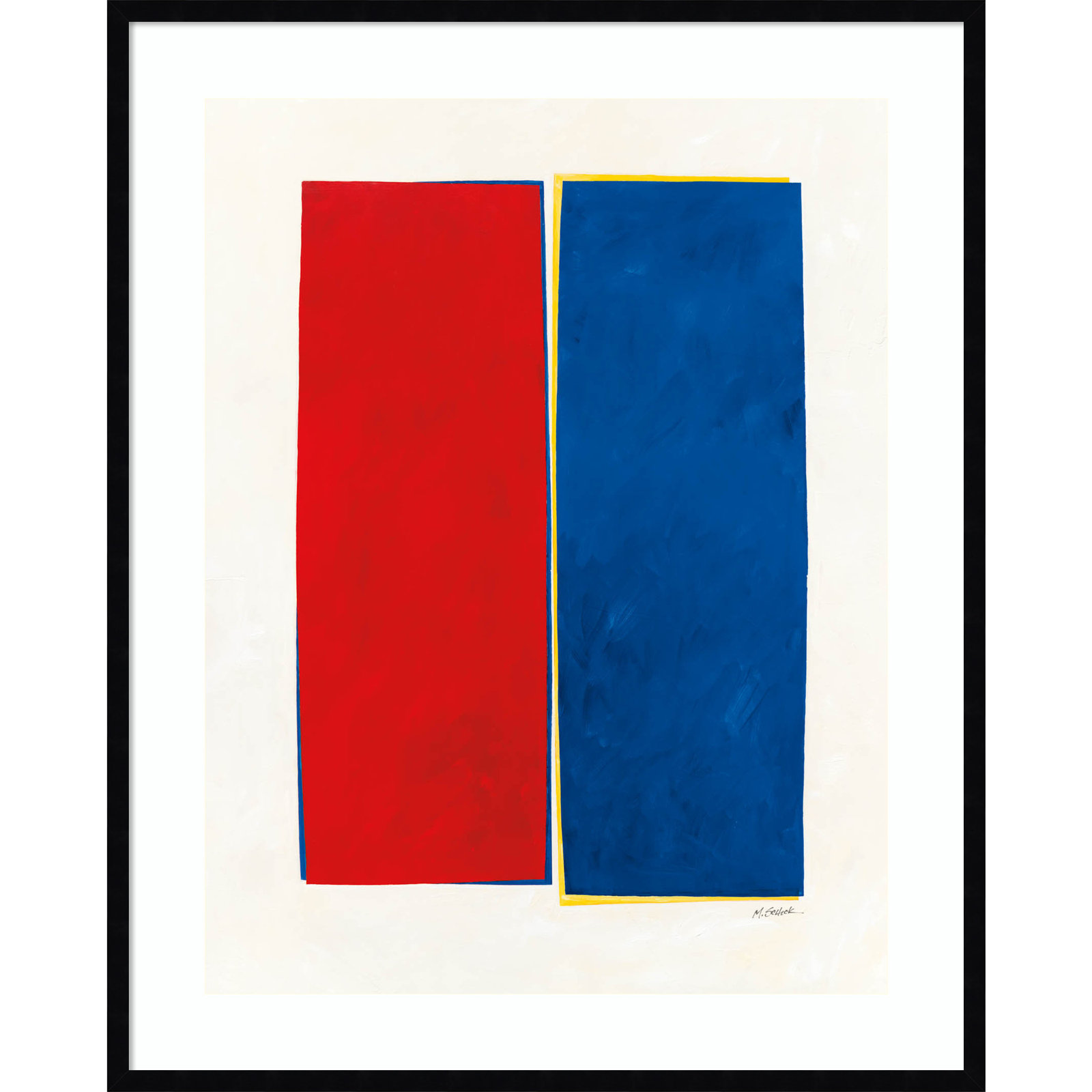 Monolithic II Wood Framed Wall Art Print, 41" H x 33" W, Black Framed