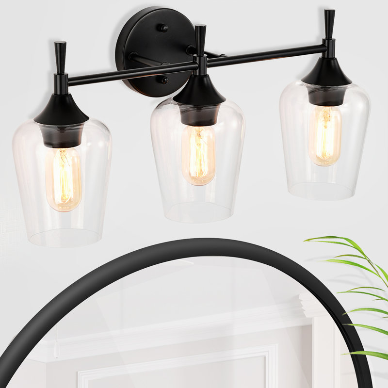 Enmanuel 3 - Light Dimmable Vanity Light, Matte Black