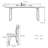 White sintered stone dining table-105507837