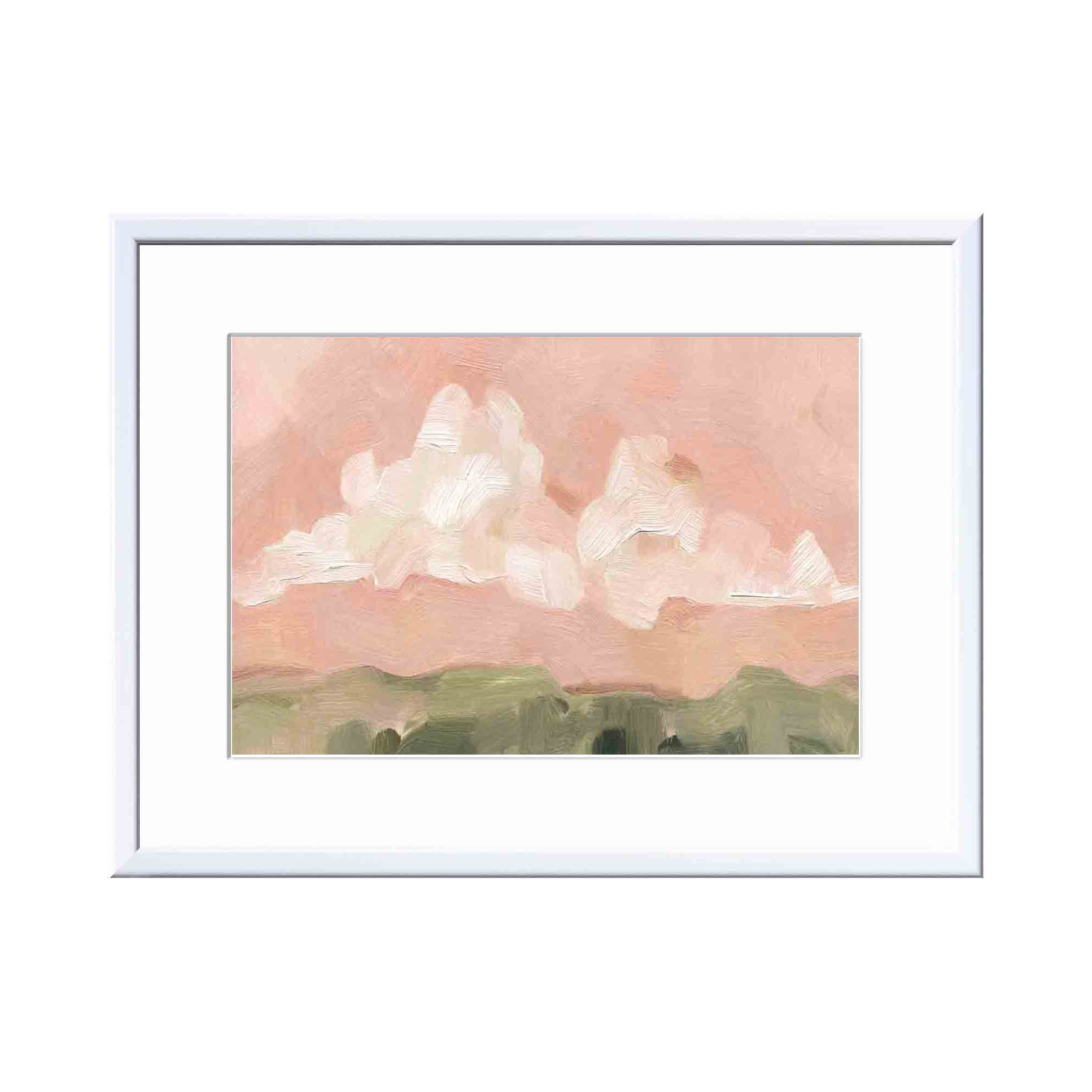 Pink Haze Sunset I by Emma Scarvey, 24"H x 36"W, White