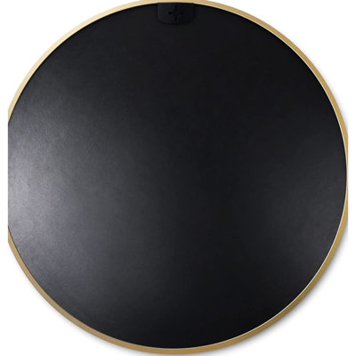 20 Inch Diameter Gold Bathroom Mirror - Stylish, No Glass, Rust Frame Round Modern Design, 4Mm Hd