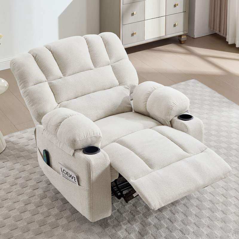 Canapé inclinable avec chauffage et vibration Living Space, Beige