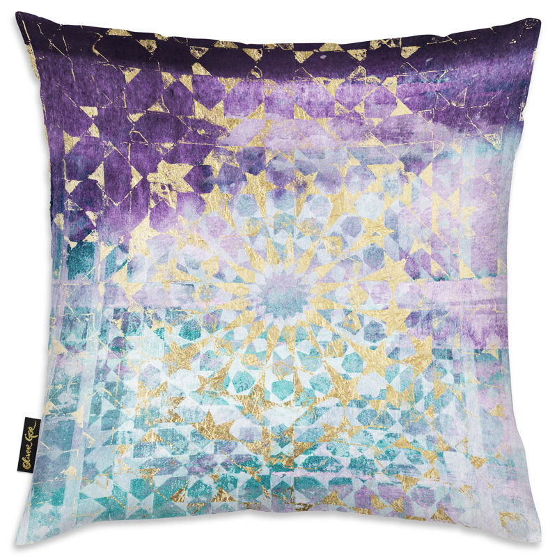 Coussin Oliver Gal Viridian Violet Mandala