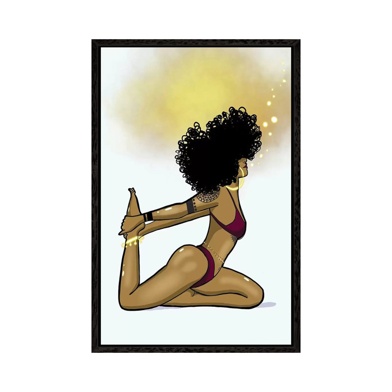 Yoga Magic - Print on Canvas, 66.04 cm H x 45.72 cm W, Black Framed