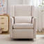 Fauteuil inclinable à bascule pivotant à oreilles de 29,5 po de largeur, fauteuil inclinable berçant et oscillant, fauteuil à bascule pour chambre à coucher, lin-1747044014