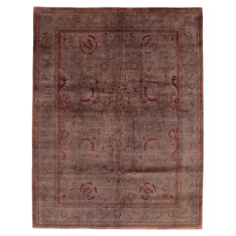 Tapis gris noué à la main unique 7 pi 10 po x 10 pi 1 po