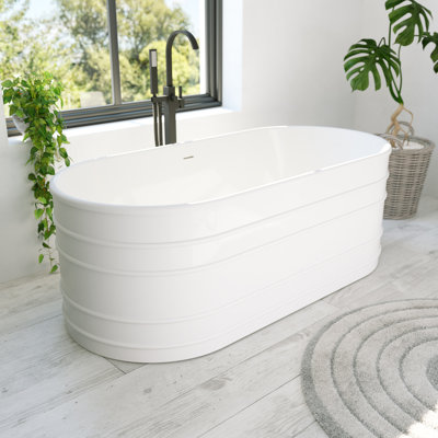 Infinity Z 67 in. L x 30-3/4 in. W x 22-7/8 in. H Freestanding Acrylic Bathtub