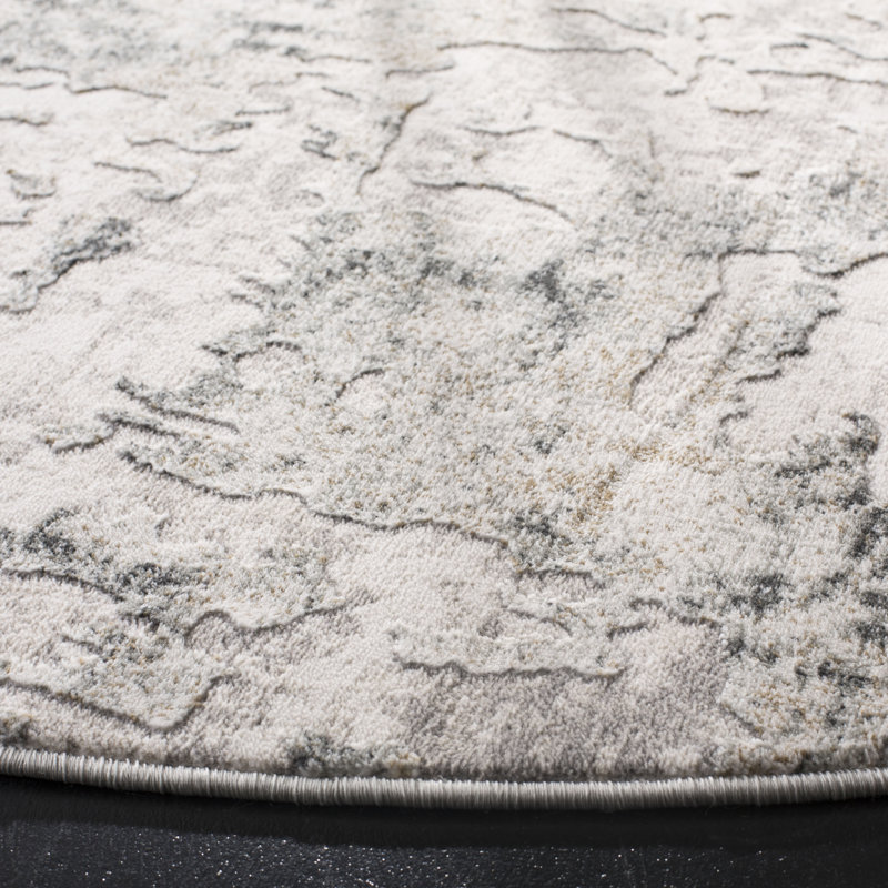 Dyllan Vogue Performance Abstract Rug, Round 6'7"