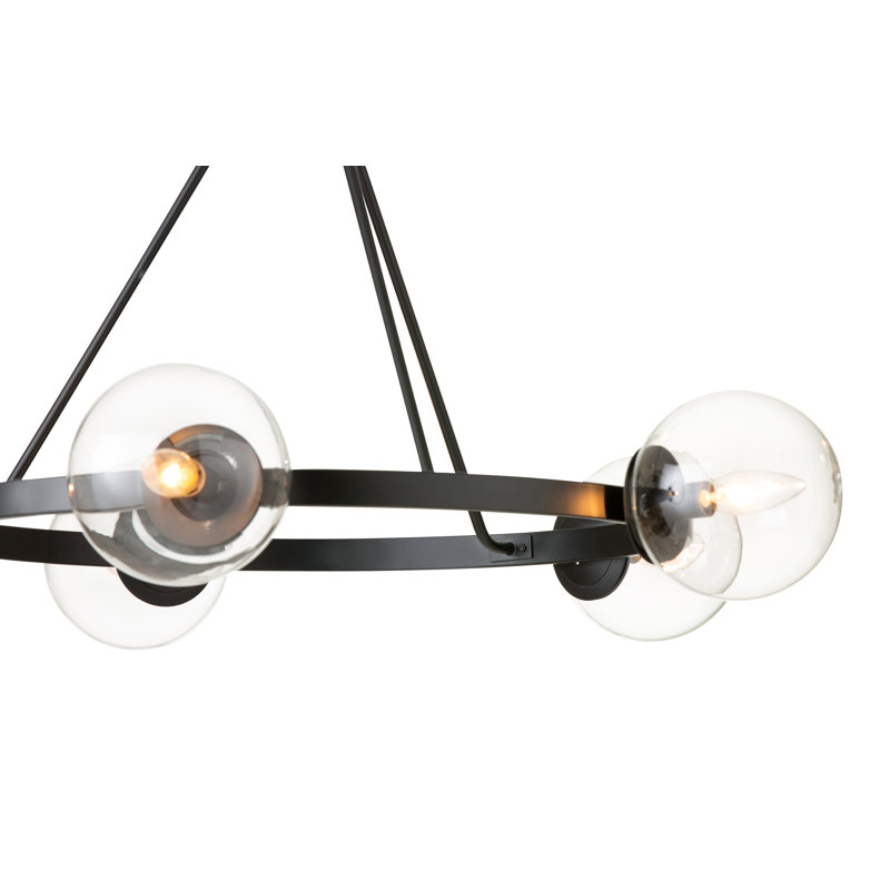 Chasitie 5 - Light Dimmable Wagon Wheel Chandelier