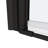 Leakage Pivot Shower Door With Tempered Glass - Matte Black Bath 32"-33 3/8" Adjustment