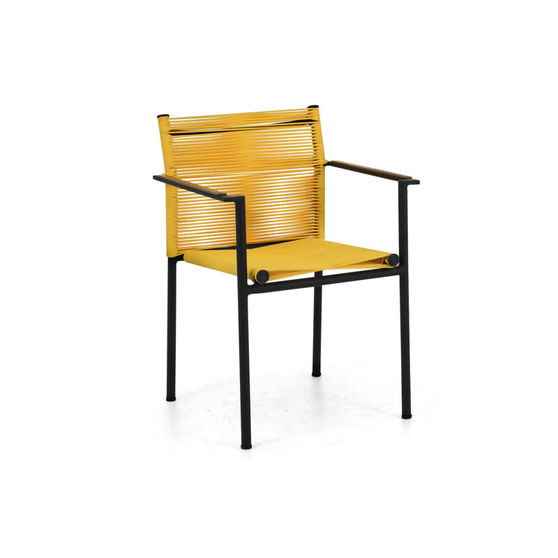 Woodbridge 4 - Person Patio Dining Set with Square Table, Yellow