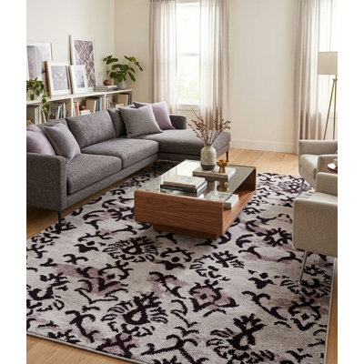 Contemporary Hand Knotted Silk Beige Brown Rectangle Indoor Area Rug