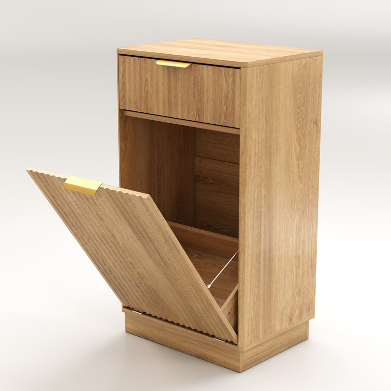 Armoire poubelle inclinable 10 gallons en chêne