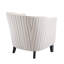 Fauteuil demi-tonneau rembourré à rayures