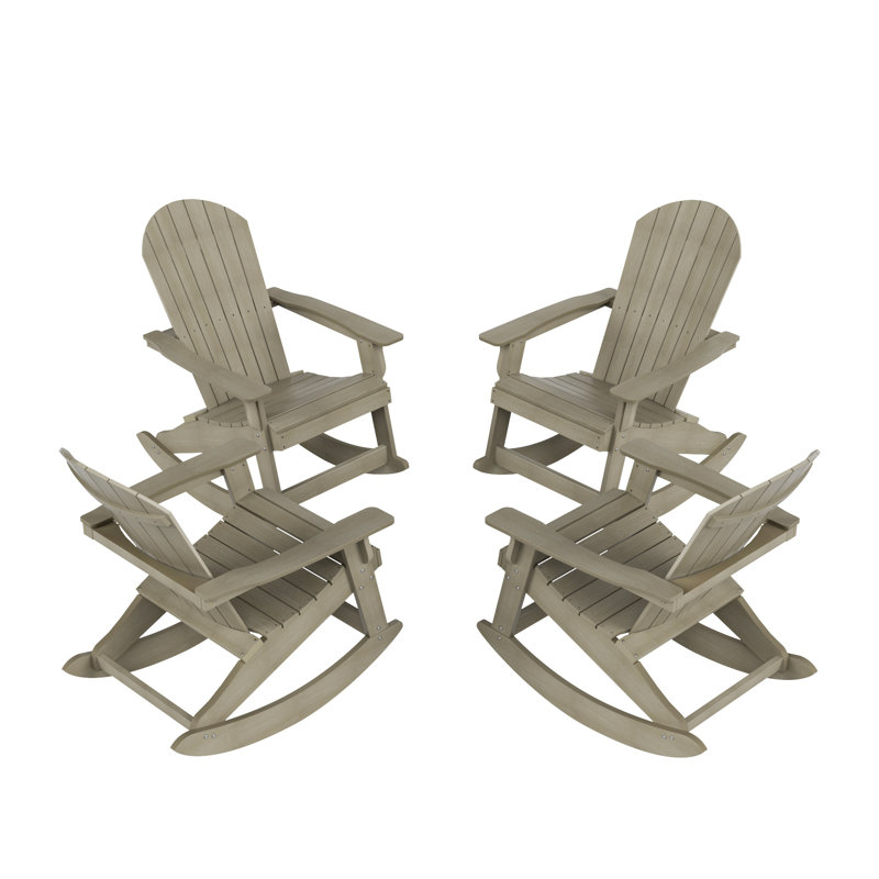 Chaise berçante Arrirack Adirondack pour l'extérieur Arrlo, Gris patiné