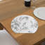 Napperon en PVC rond avec bordure sépia rétro - ensemble de 12