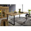 Montreux Oak Solid Wood Top Metal Base Dining Table-47484114-47484115
