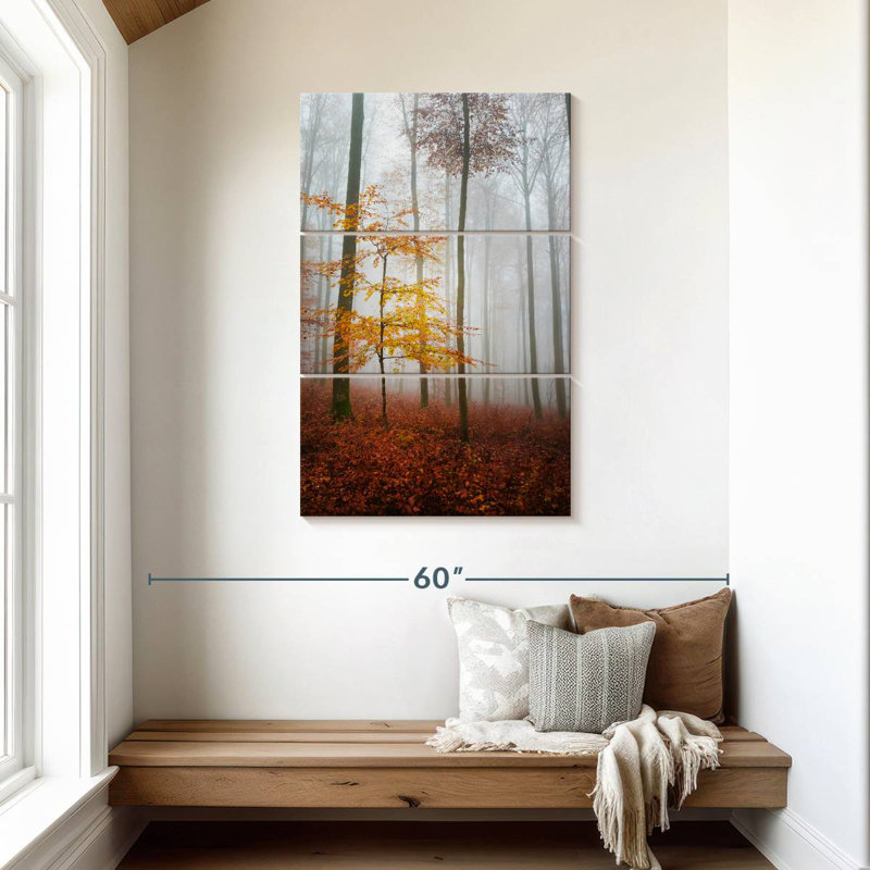 Paysage d'automne brumeux Alvord, H 45 po x l 28 po