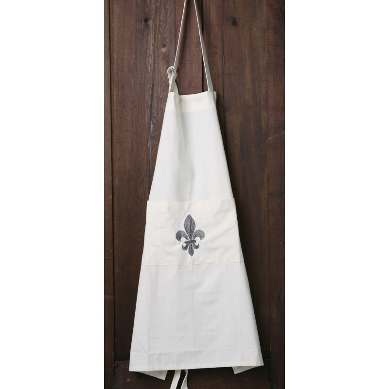 Tablier fleur de lis, Gris