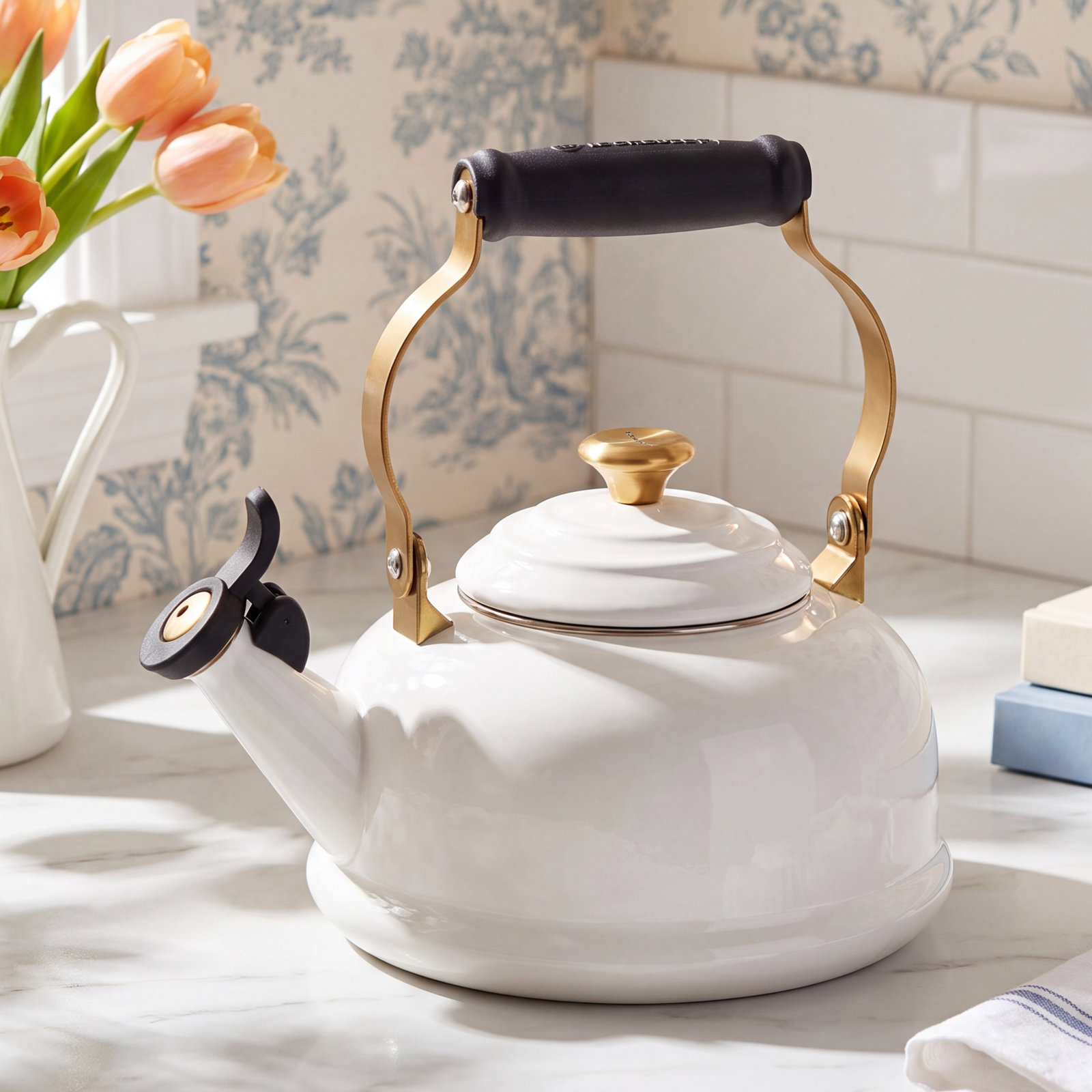 Le Creuset Noel 1.7qt Enamel Stovetop Kettle