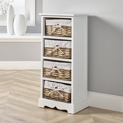Casey Fully Assembled 4 Basket Drawer Chest