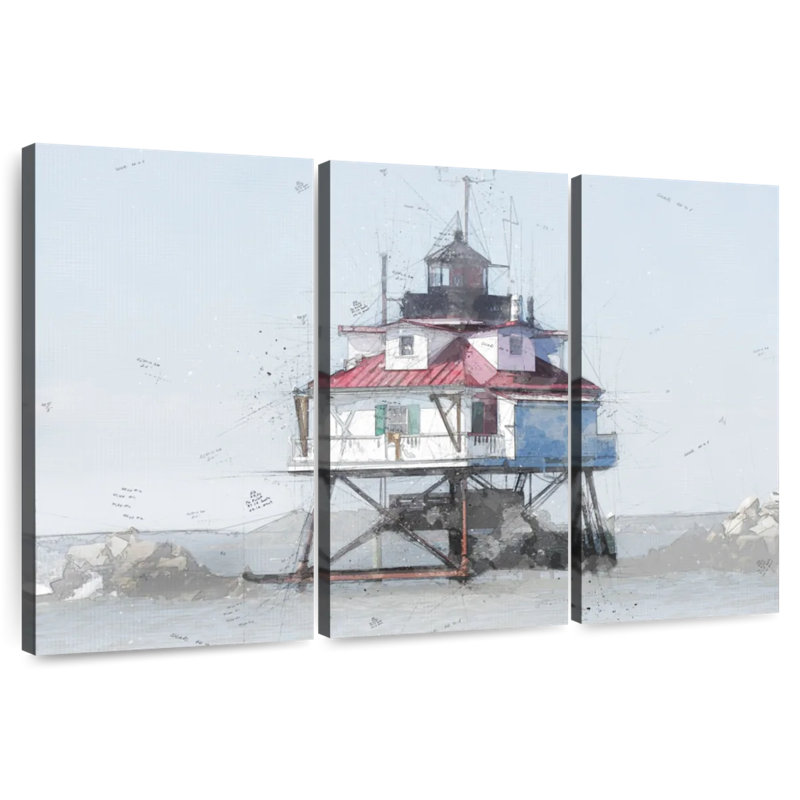 Phare de Lilo Thomas Point Shoal I, H 42 po x l 65 po