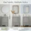 Eagarville rétro 20 po avec évier en céramique, armoire de rangement à cadre en bois massif et support intégré (gris / vert)-305997709